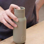 Portable Insulated Cup with One-Touch Press Lid