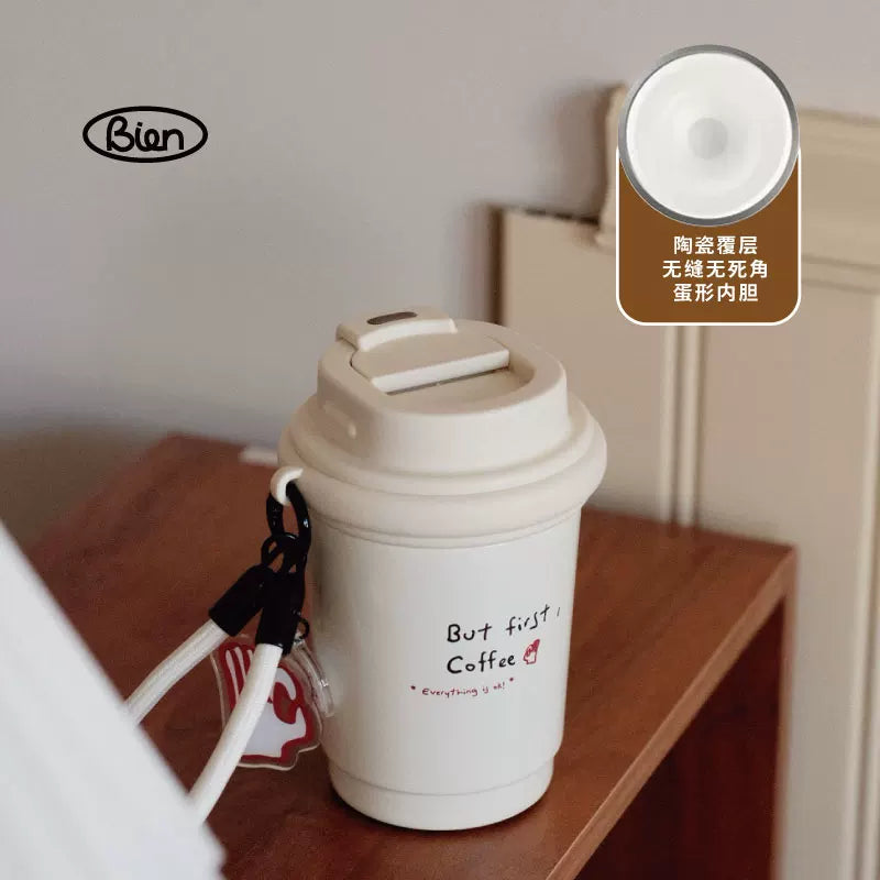 Portable Ceramic Lined Insulated Coffee Cup