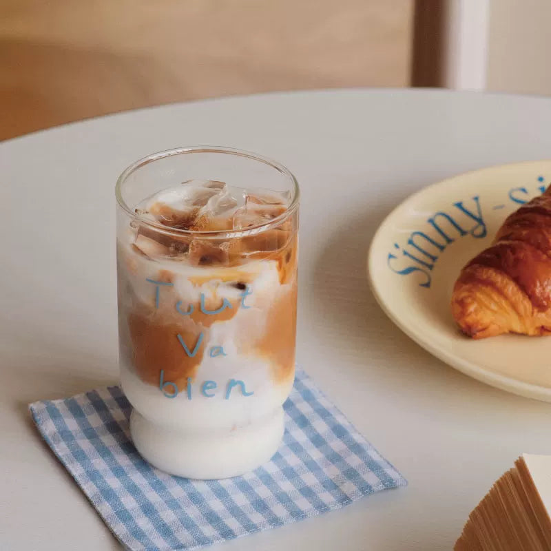 Simple Glass Milk Coffee Cup