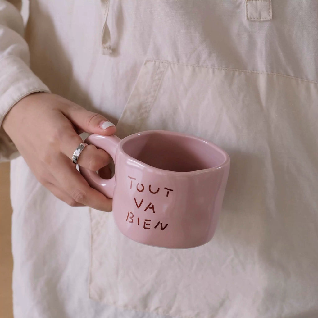 [Don’t make trouble bien] Ceramic cup mug coffee cup milk cup water cup student office new bone china cup