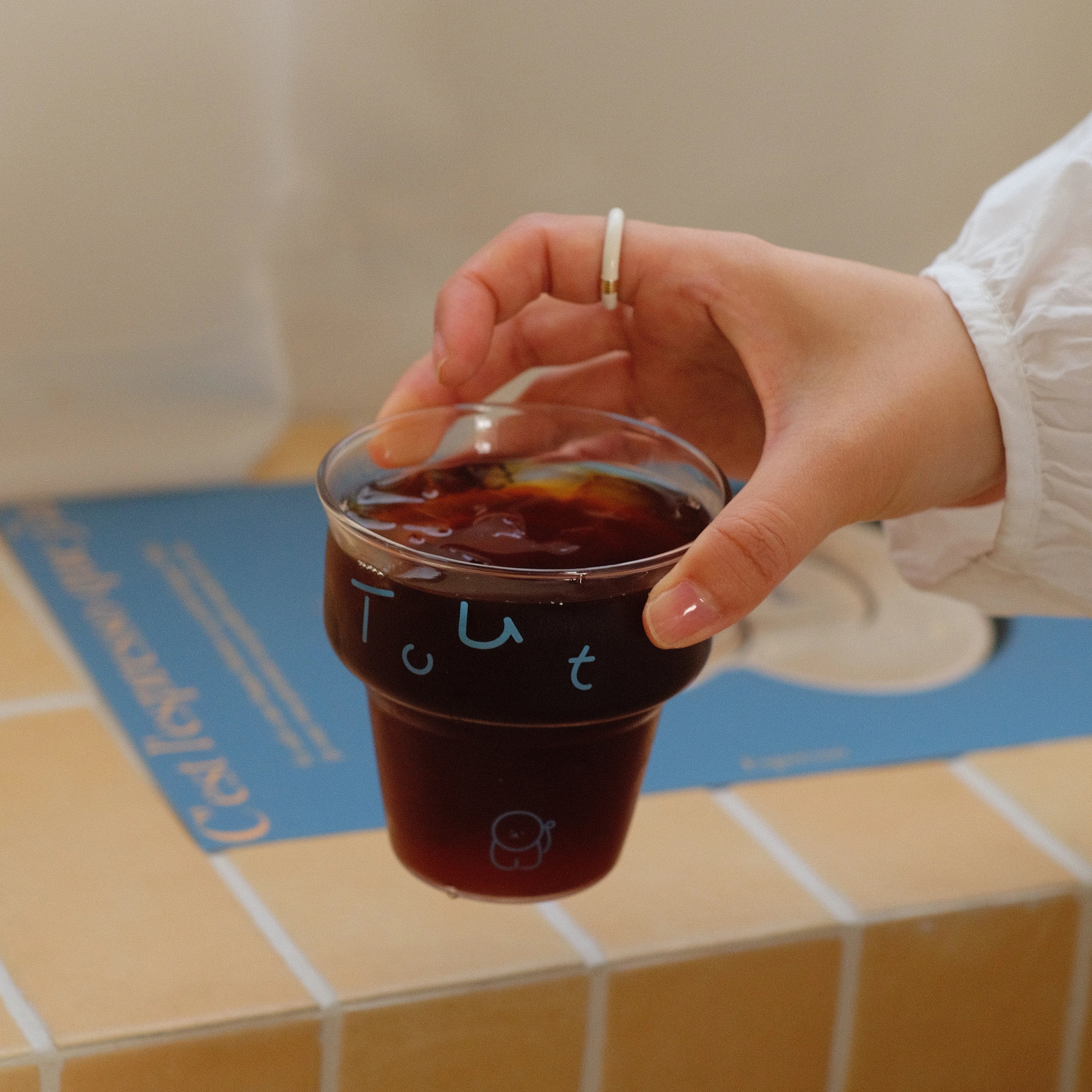 Simple Glass Milk Coffee Cup